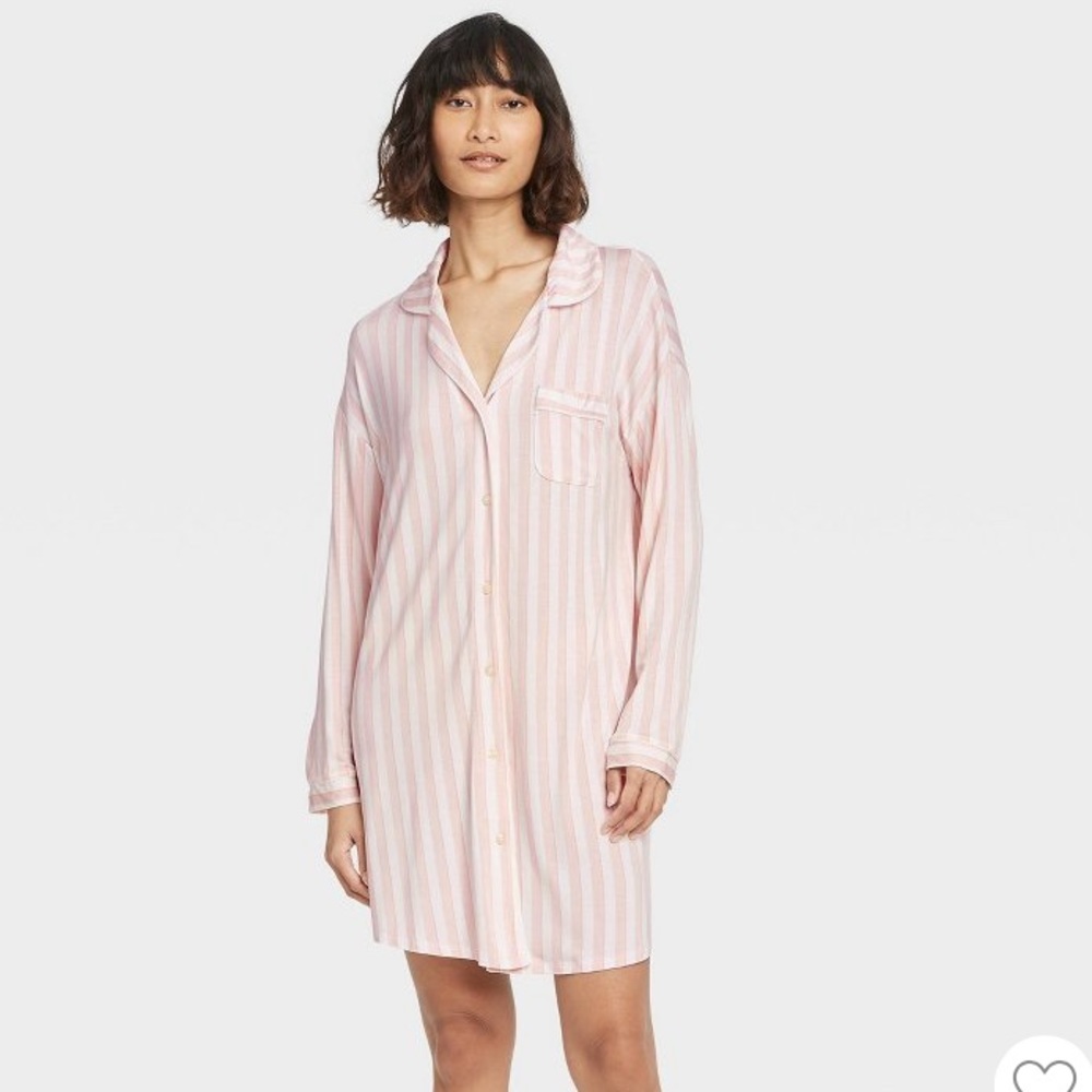 Pink Striped night gown